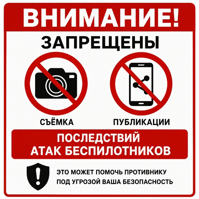 Дагестанцев вновь предупреждают о запрете на съёмку и публикацию последствий атак беспилотников в соцсетях