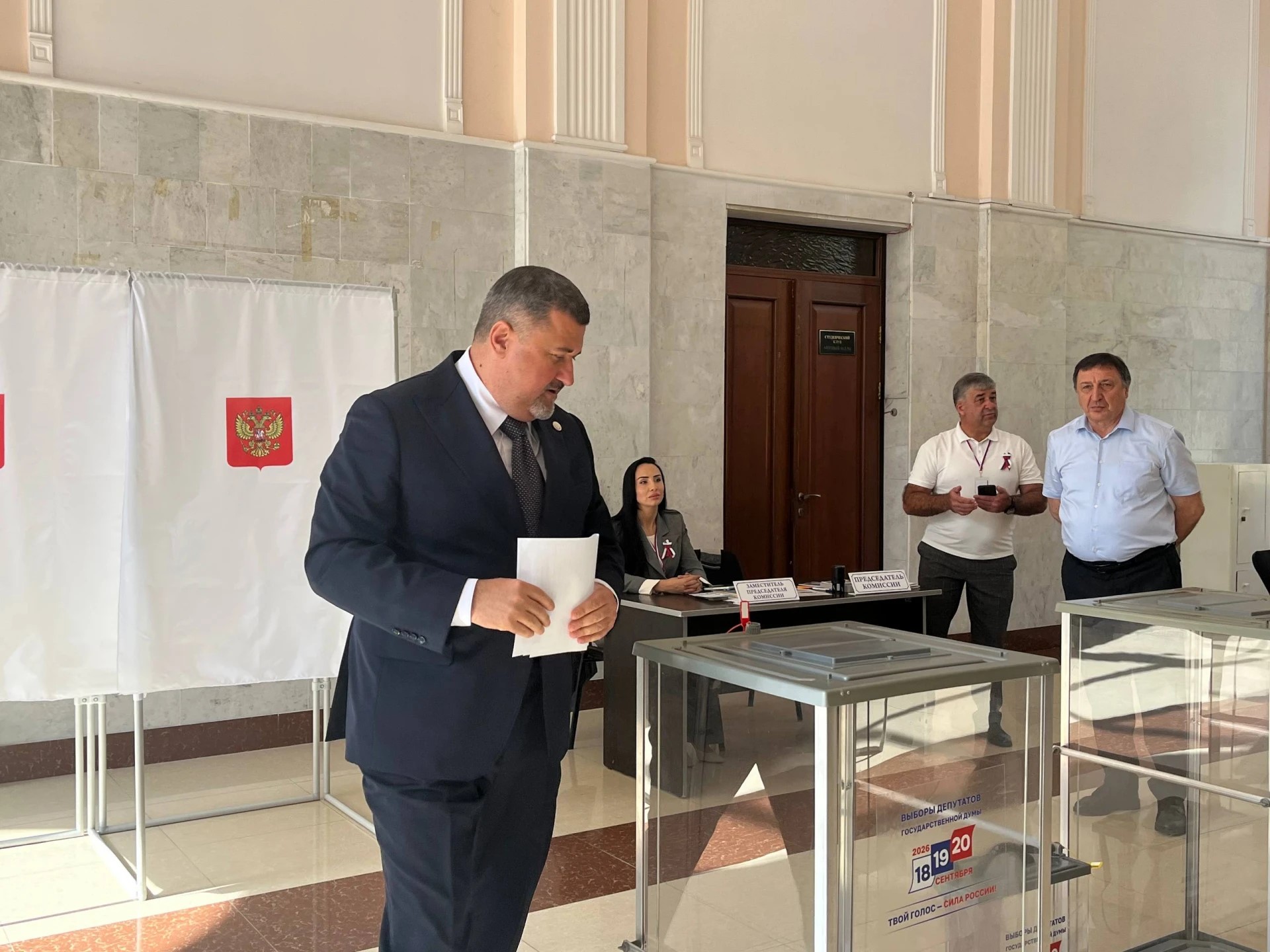 Федор Щукин одним их первых проголосовал на выборах
