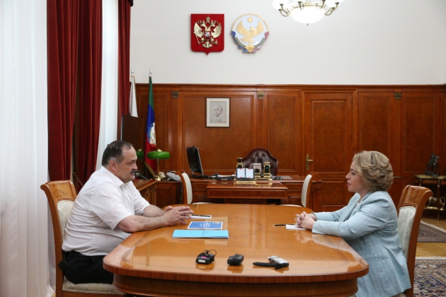 Председатель Совета Федерации Валентина Матвиенко провела встречу с главой региона Сергеем Меликовым