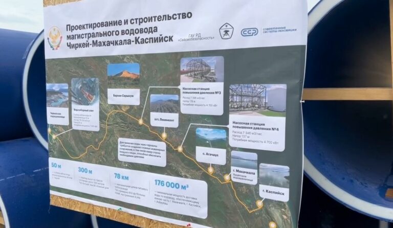 В Дагестане проходит презентация крупного водовода «Чиркей – Махачкала – Каспийск»