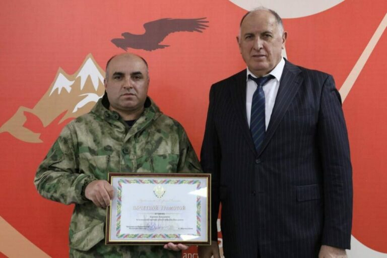 Воина СВО из рутульского района наградили грамотой Правительства РД