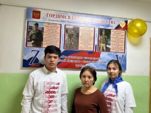 В школе с. Боранчи Ногайского района торжественно открыли баннер «Гордимся героями Отечества»