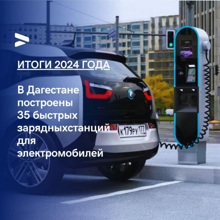 Минэнерго РД :35 быстрых зарядных станций для электромобилей оборудованы в Дагестане