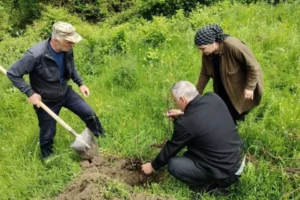 В Магарамкентском районе заложили сад из запорожских дубов в честь Руслана Примова