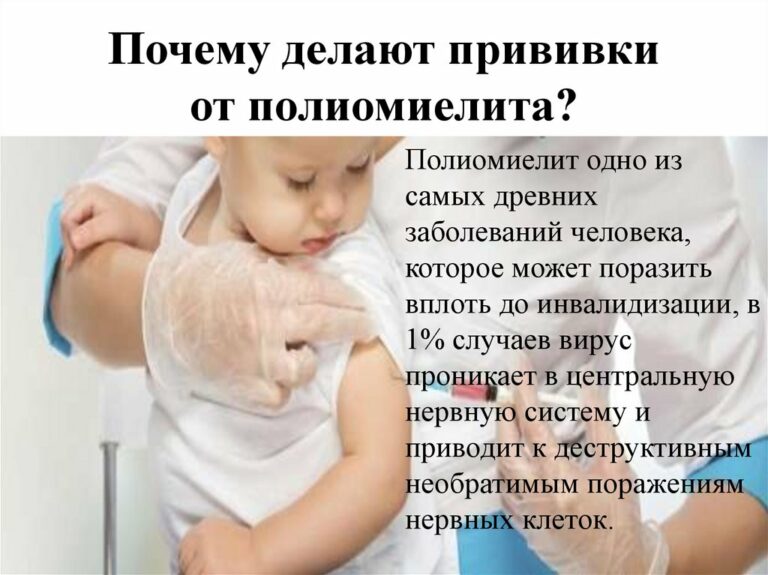 Почему необходимо сделать прививку от полиомиелита ребенку