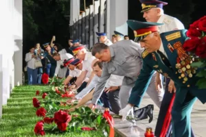В Махачкале прошла патриотическая акция ко Дню памяти и скорби
